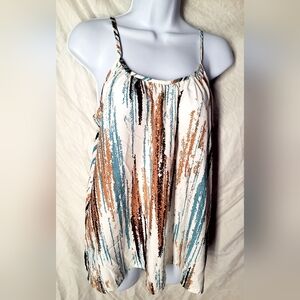 SHEIN Blue and Brown Relaxed Camisole Top